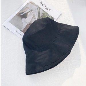 Chic BLACK Bucket Hat Broad Brim
